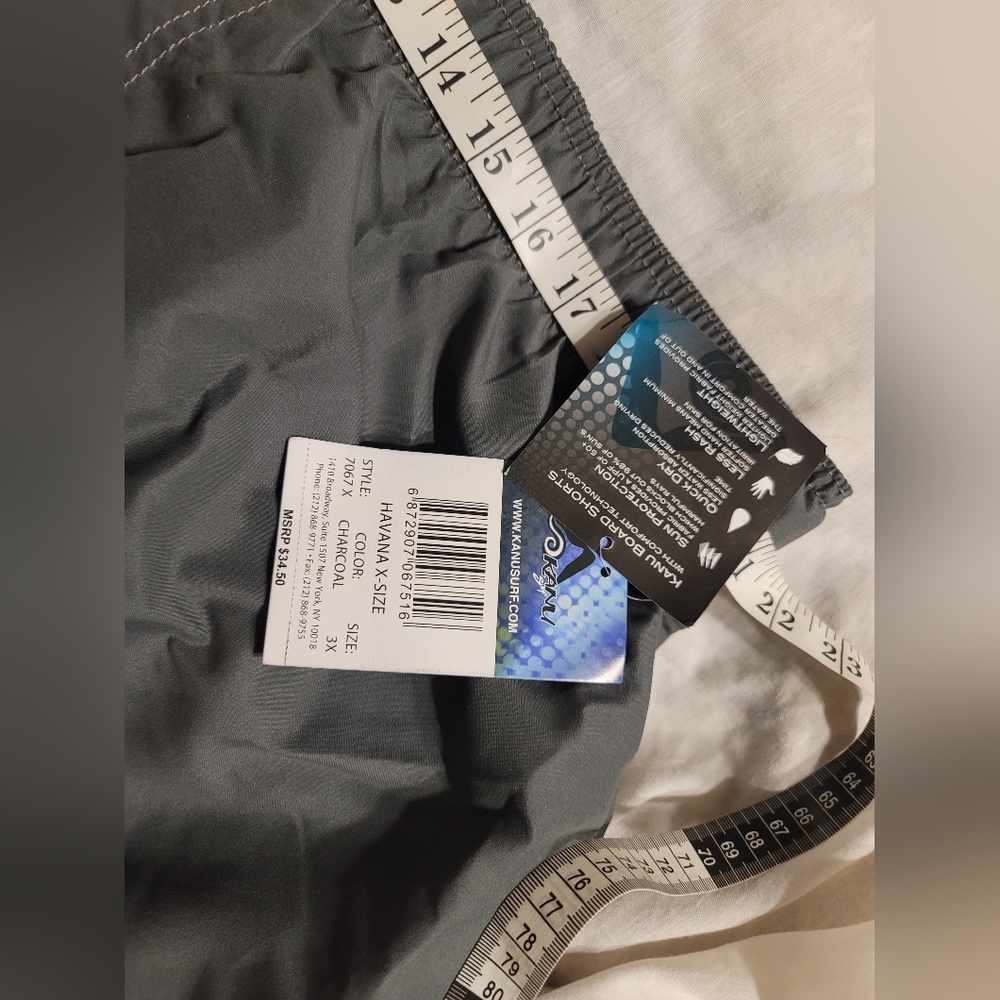 NWT KANU Surf HAVANA mens Swim Trunks 5.5 To 7 Inseam - Picture 8 of 12